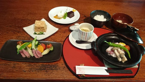 Seasonal dish kitchen of Miyama Yururi